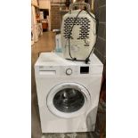 A Beko WTK62051W 1-6kg 1200w automatic washing machine together with an EHS 8QWDH-610A portable