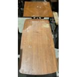 Teak finished coffee table with undershelf and a small mahogany folding table (saleroom location: