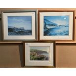 Two Ashley Jackson framed prints 'Staithes' and 'Kilnsey' both 26cm x 32cm - both produced by the