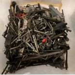 Contents to plastic box - a very large quantity of assorted Allen keys and sockets,