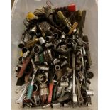 Contents to plastic crate - an extremely large quantity of sockets,