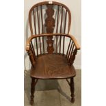 Ash Windsor armchair (saleroom location: kit area) Further Information The chair may