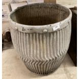 A galvanised peggy tub 53cm high (saleroom location: G10)