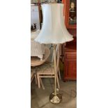 Bronze finish standard lamp with shade (Saleroom location MS)