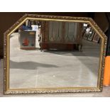 Large gilt framed mirror 112cm x 86cm