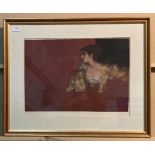Sir William Russell Flint RA PPRWS framed print 'The Red Background' 36cm x 50cm