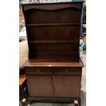 Stag mahogany finish dresser with two drawers over two doors size 96cm x 46cm x 171cm high