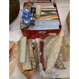 Tin and contents - assorted souvenir spoons (saleroom location: H08)