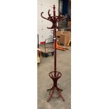 A modern bentwood hat and coat stand (saleroom location: main area)