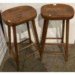 Two oak bar stools 76cm high (saleroom location: kit area) Further Information The