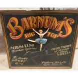 A Barnums Big Top reproduction 3D effect wood sign 72cm x 75cm (saleroom location: S3)