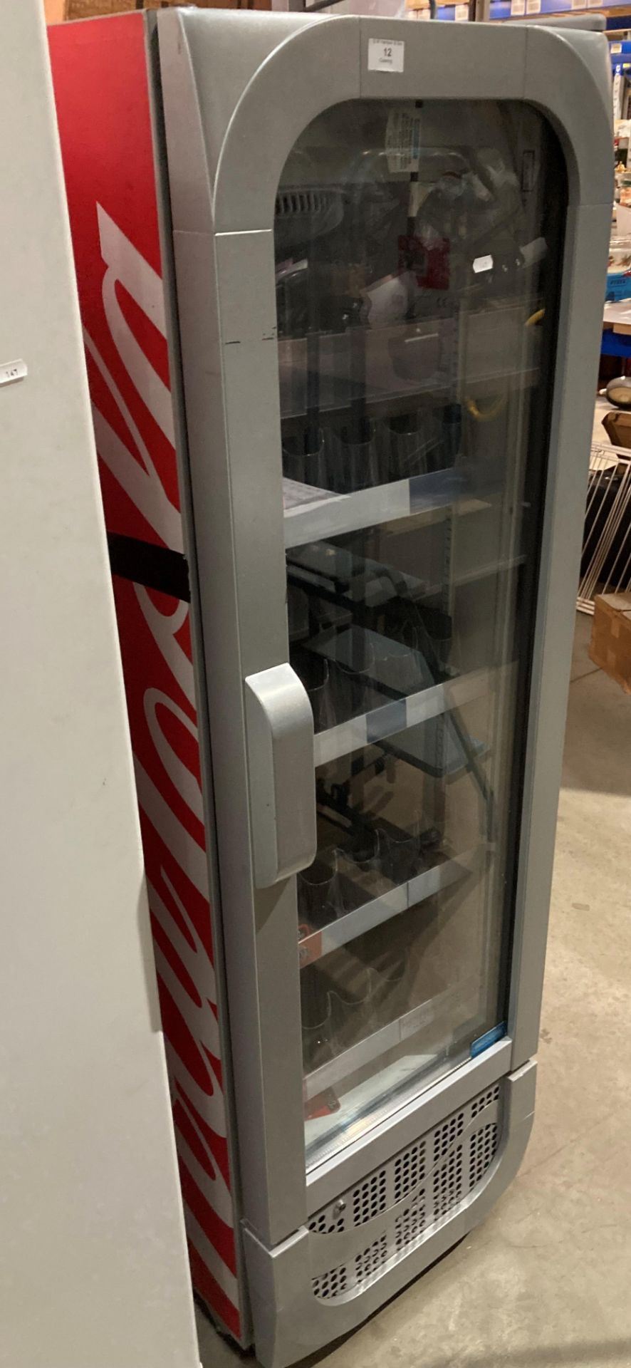 Fridgoglass Coca Cola glass fronted 4 shelf bottle fridge type ICOLL300R280 YOM 2018 (240v)