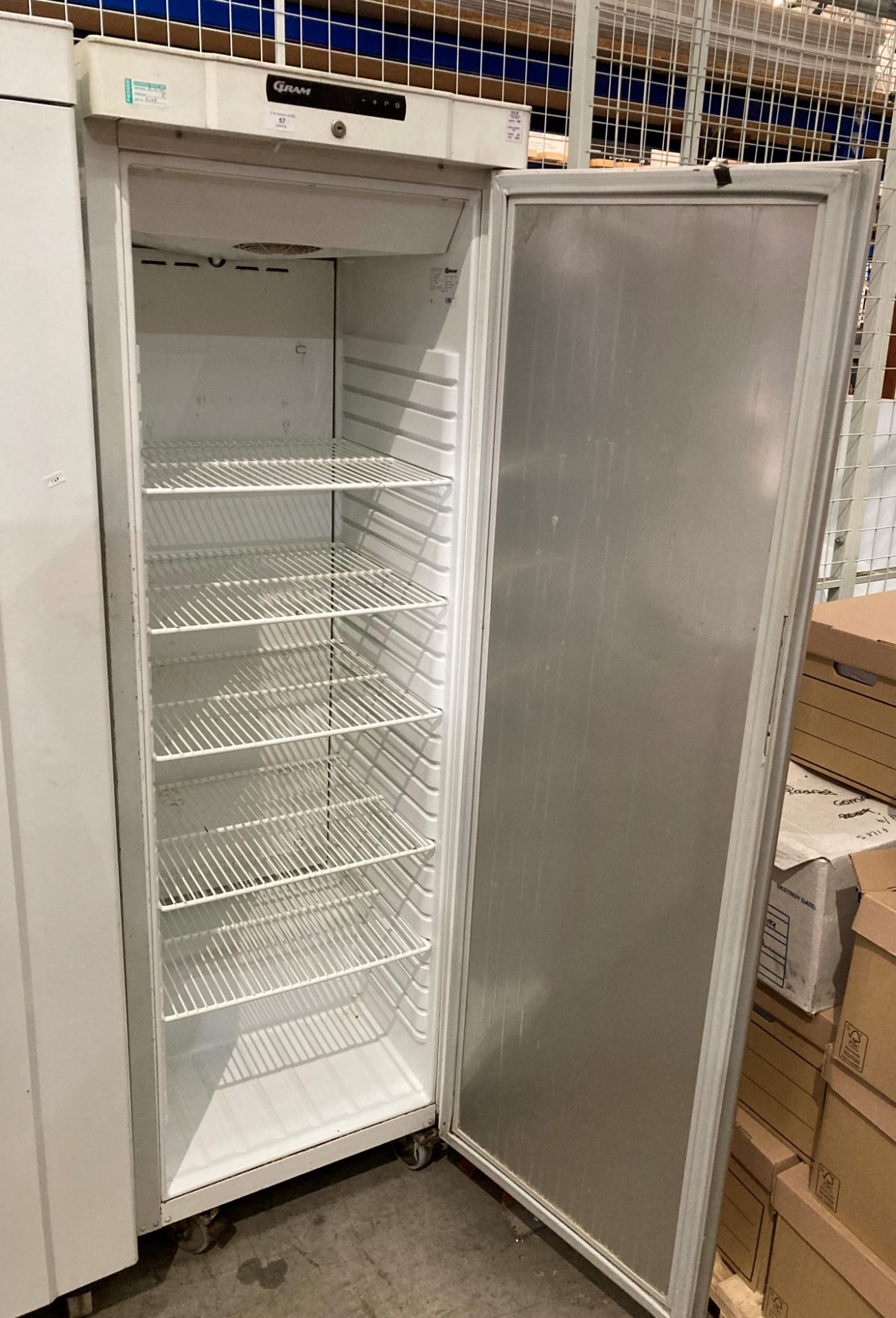 Gram upright single door freezer type K410LGC6W (no power lead) Further Information - Image 2 of 2