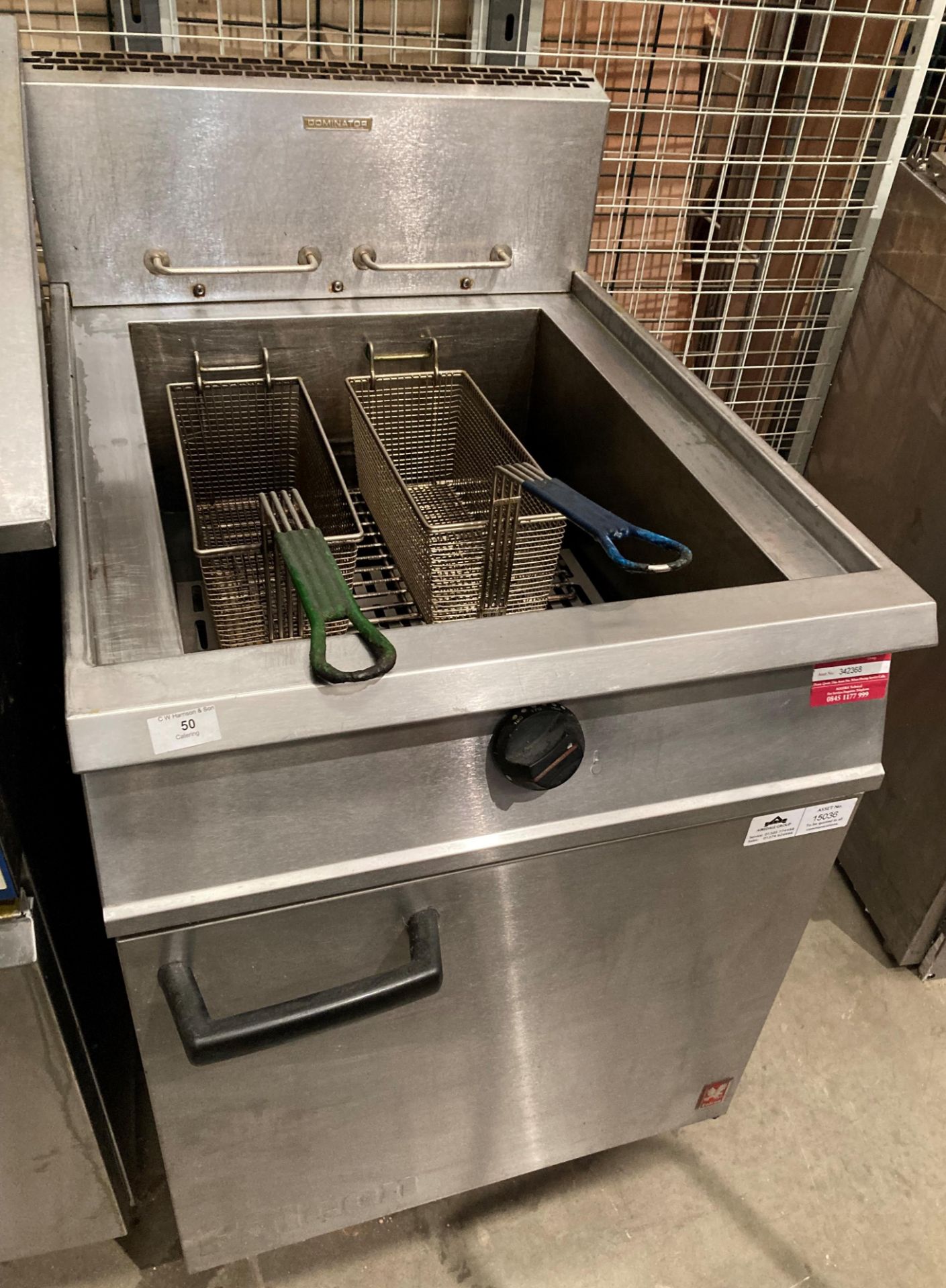 Dominator stainless steel twin pan deep fat fryer complete with 2 baskets Further