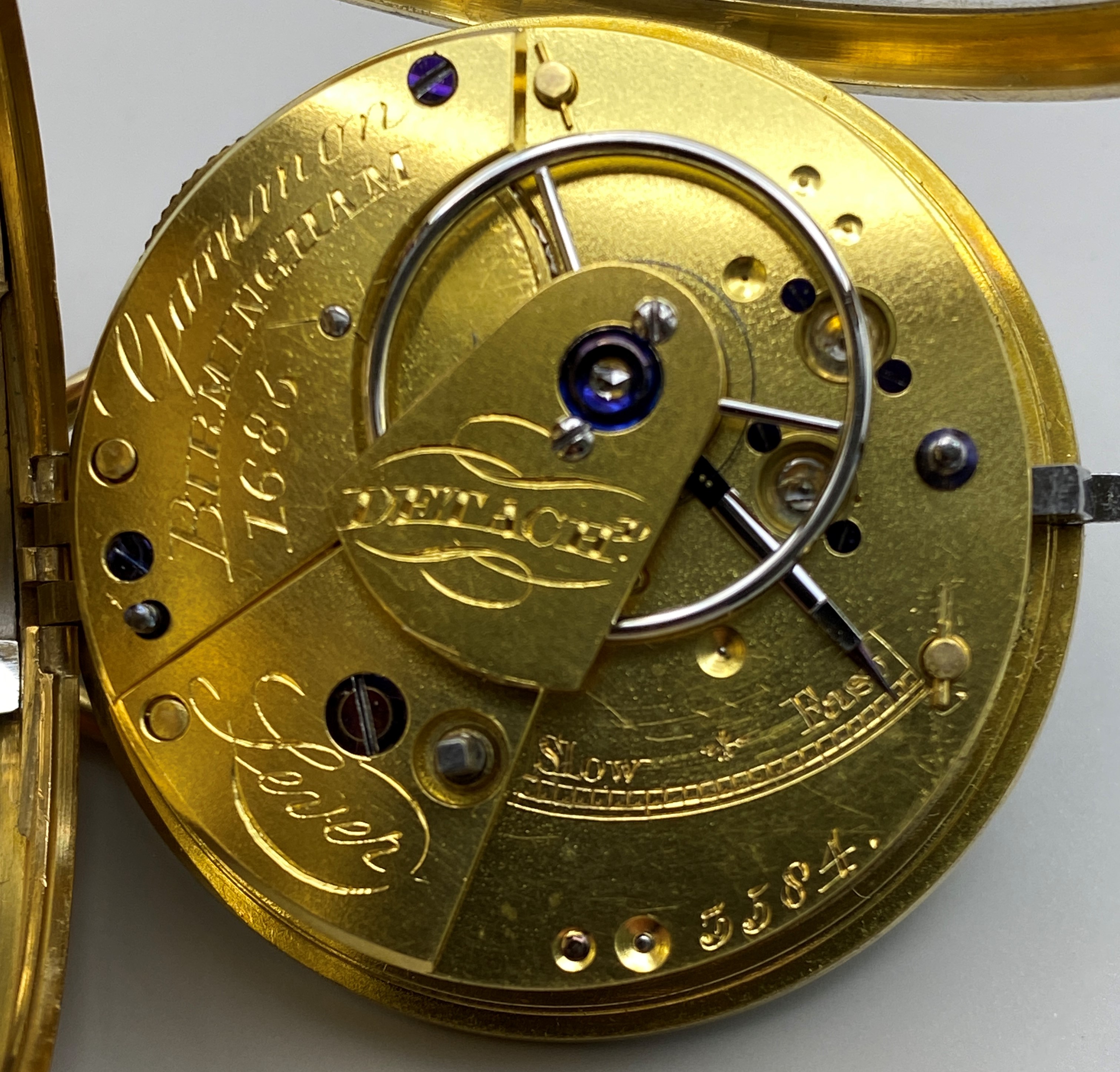 18ct Gold Fusee Pocket Watch by Gammon of Birmingham '1685', No.3584. - Image 25 of 48