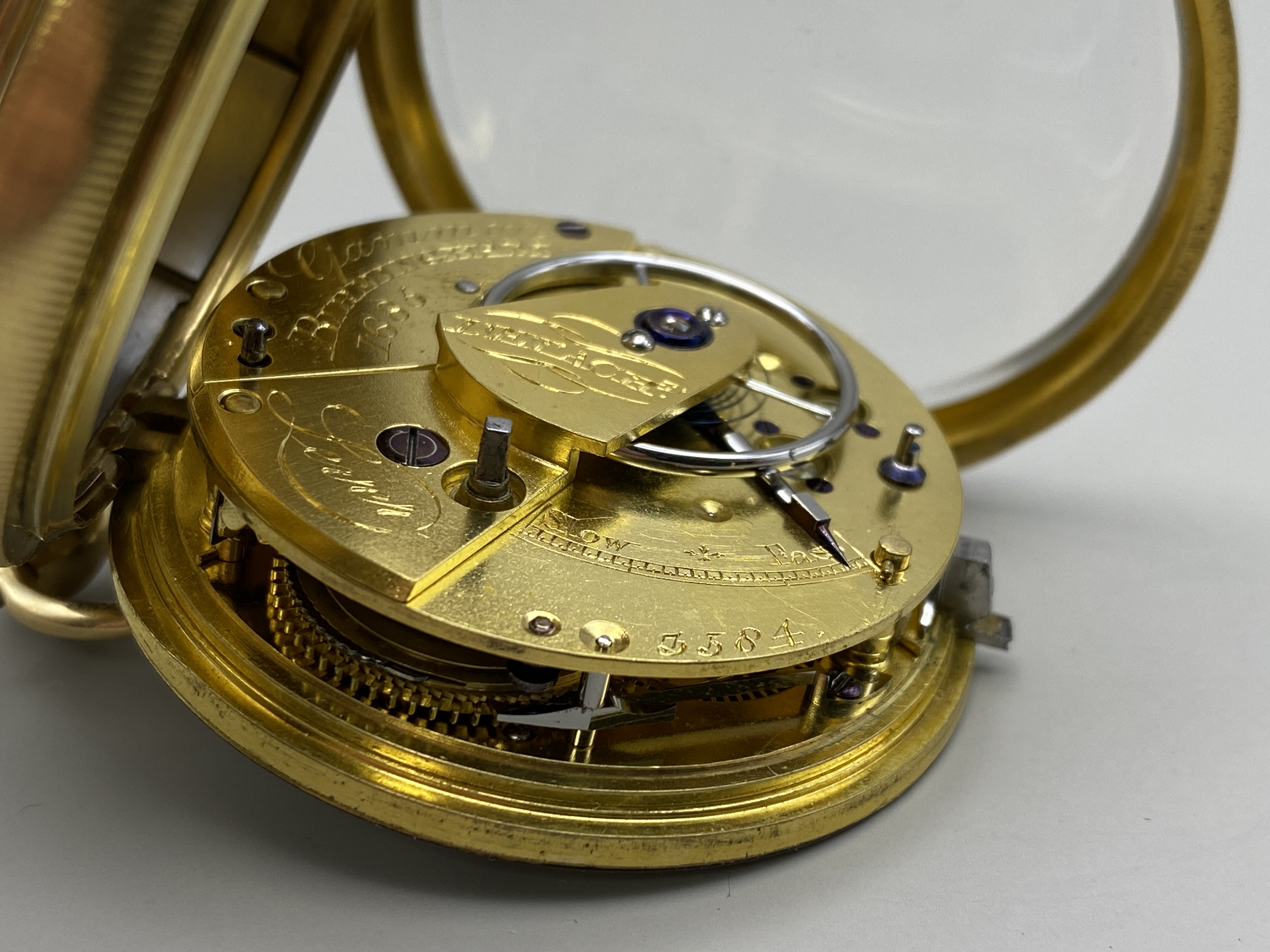18ct Gold Fusee Pocket Watch by Gammon of Birmingham '1685', No.3584. - Image 35 of 48