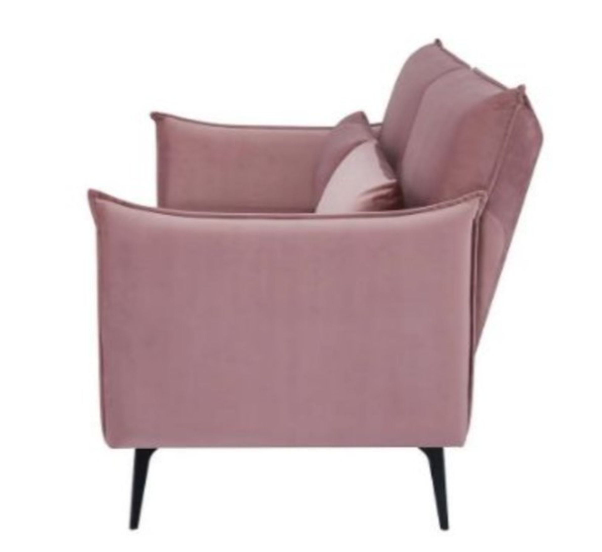 Sutton Sofa Bed Blush. Dimensions: (Sofa-H88x W208x D86cm, Bed-H45x W115x D188cm). - Image 4 of 15