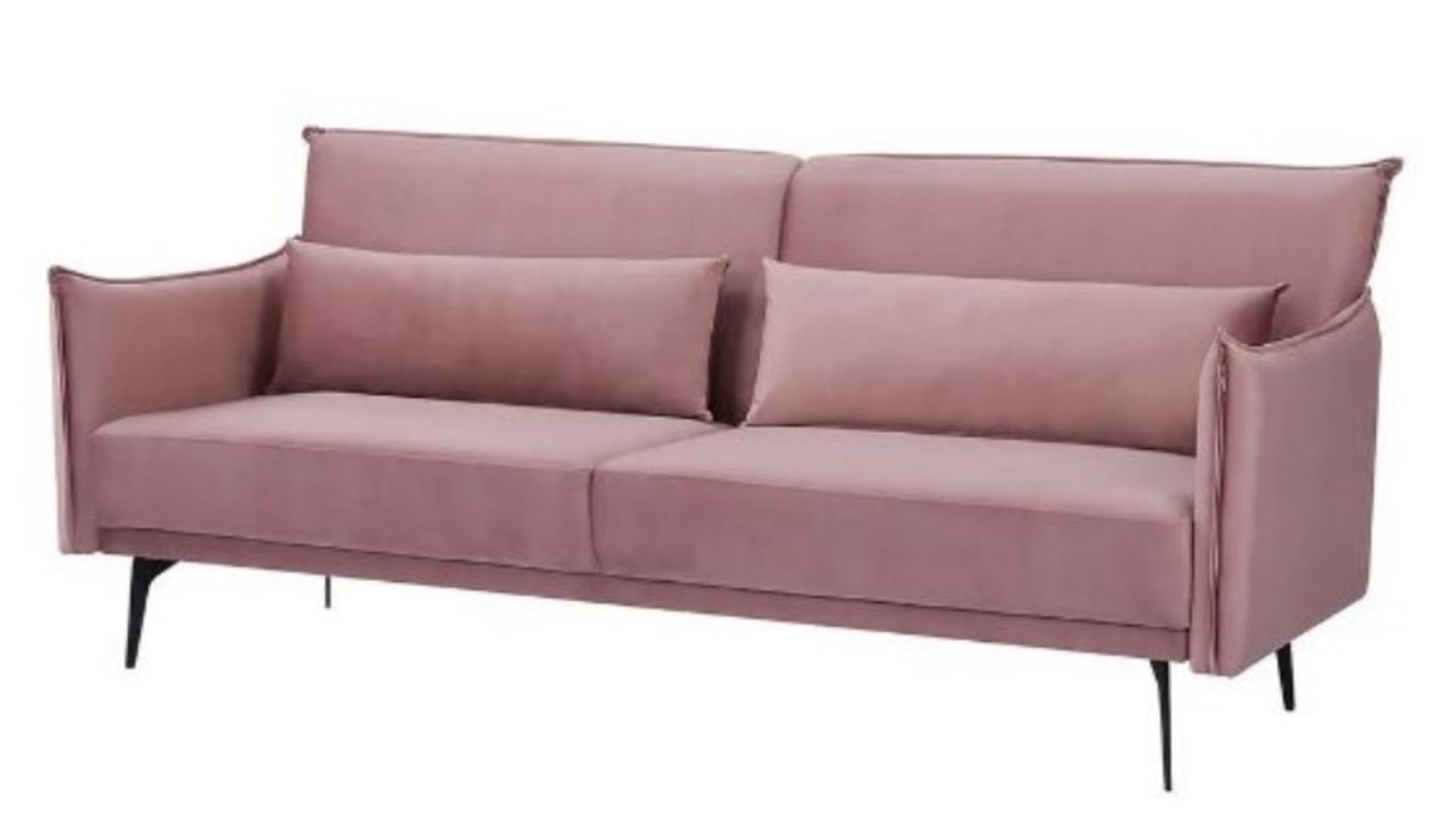 Sutton Sofa Bed Blush. Dimensions: (Sofa-H88x W208x D86cm, Bed-H45x W115x D188cm). - Image 3 of 15