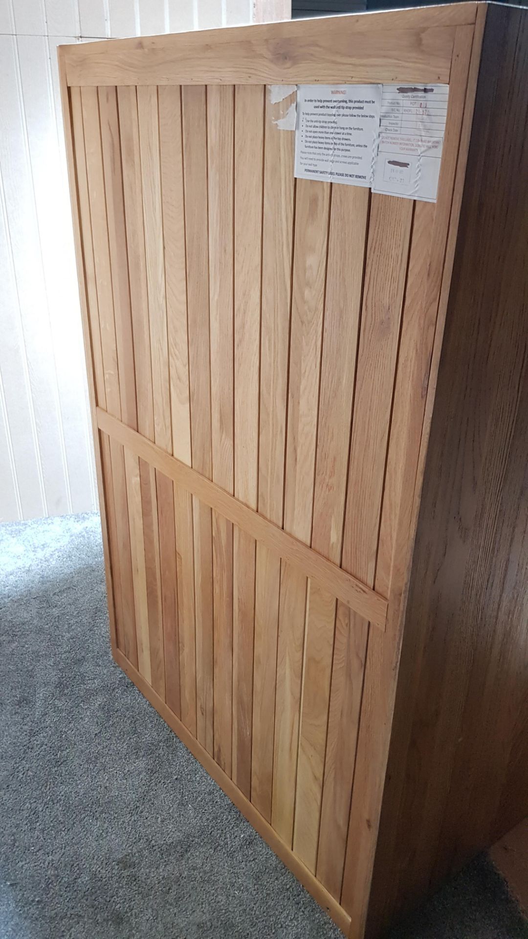 Parquet Brushed And Glazed Solid Oak Double Wardrobe. Dimensions: (H146x W95x D65cm). - Image 15 of 15