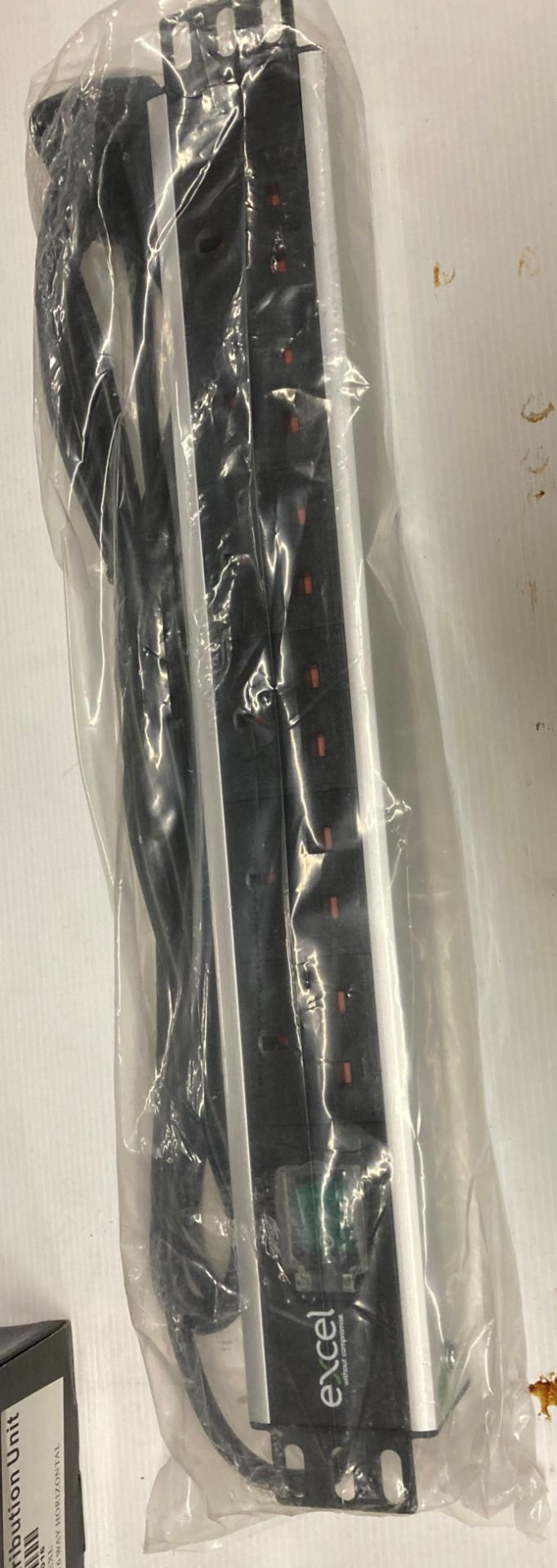 5 x Excel 5 gang rack mounted extension leads (boxed) (Saleroom location: F05)