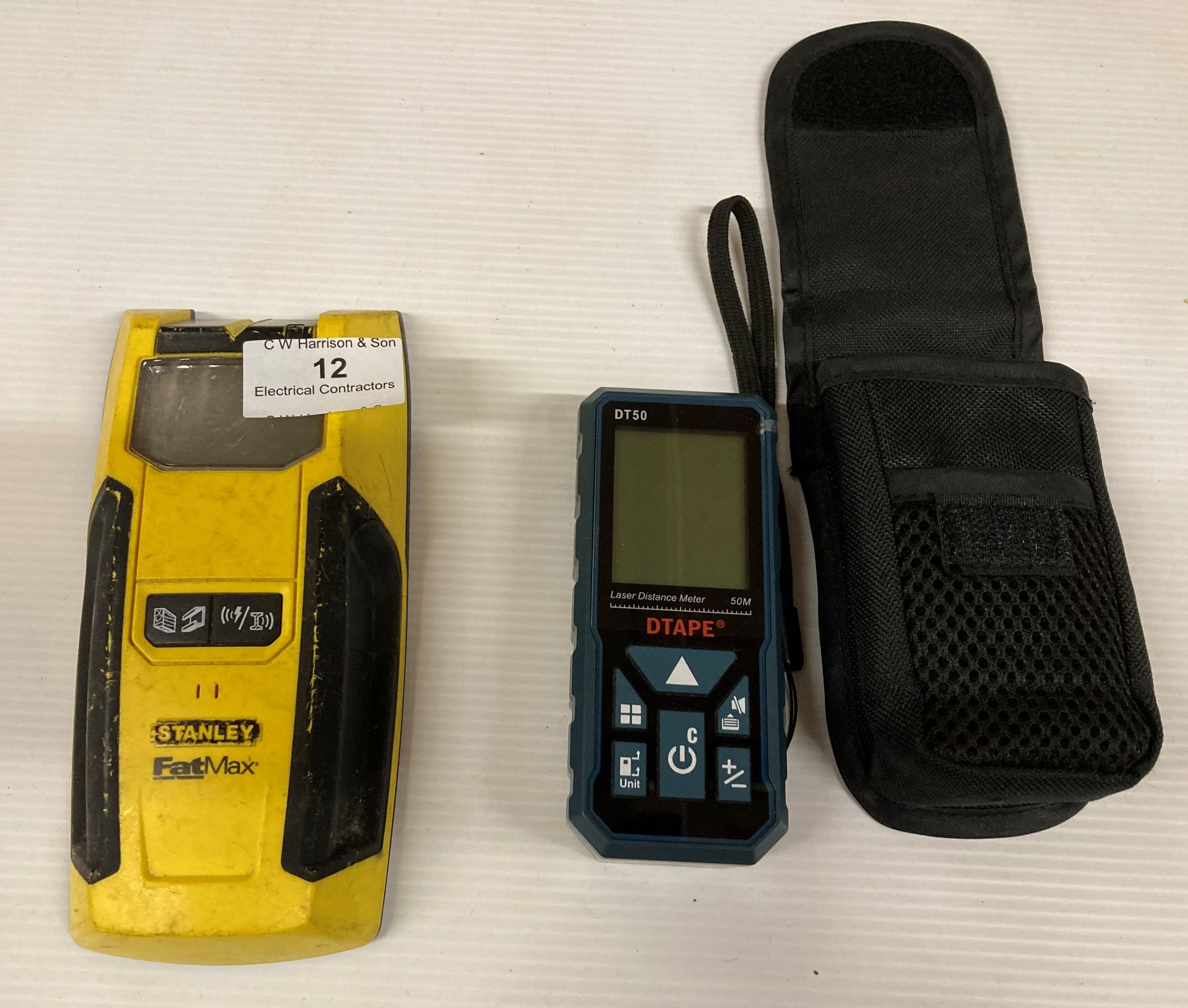 2 items - Stanley Fat Max laser level and Rohs DT50 50 meter laser distance measure (Saleroom