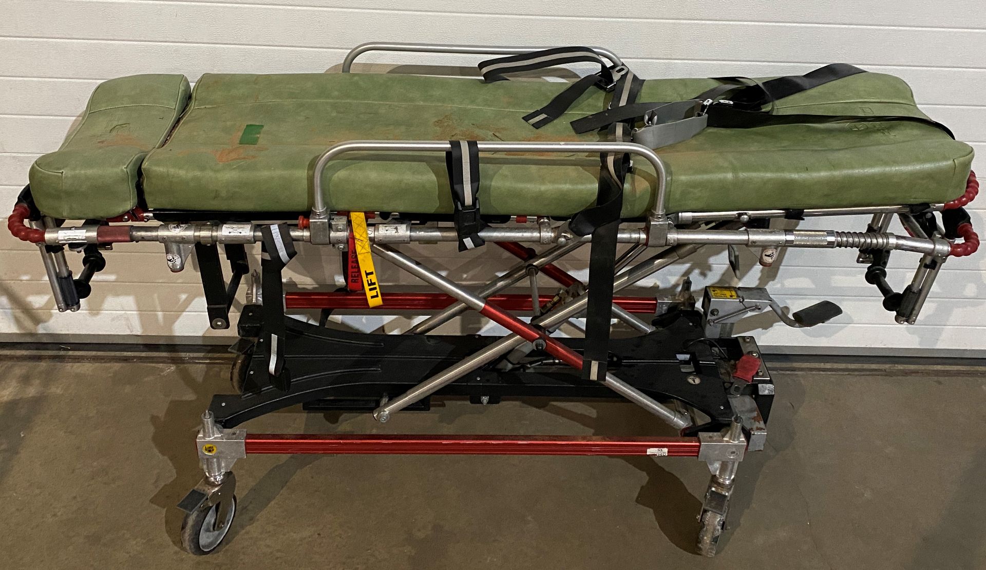 A Ferno ambulance trolley