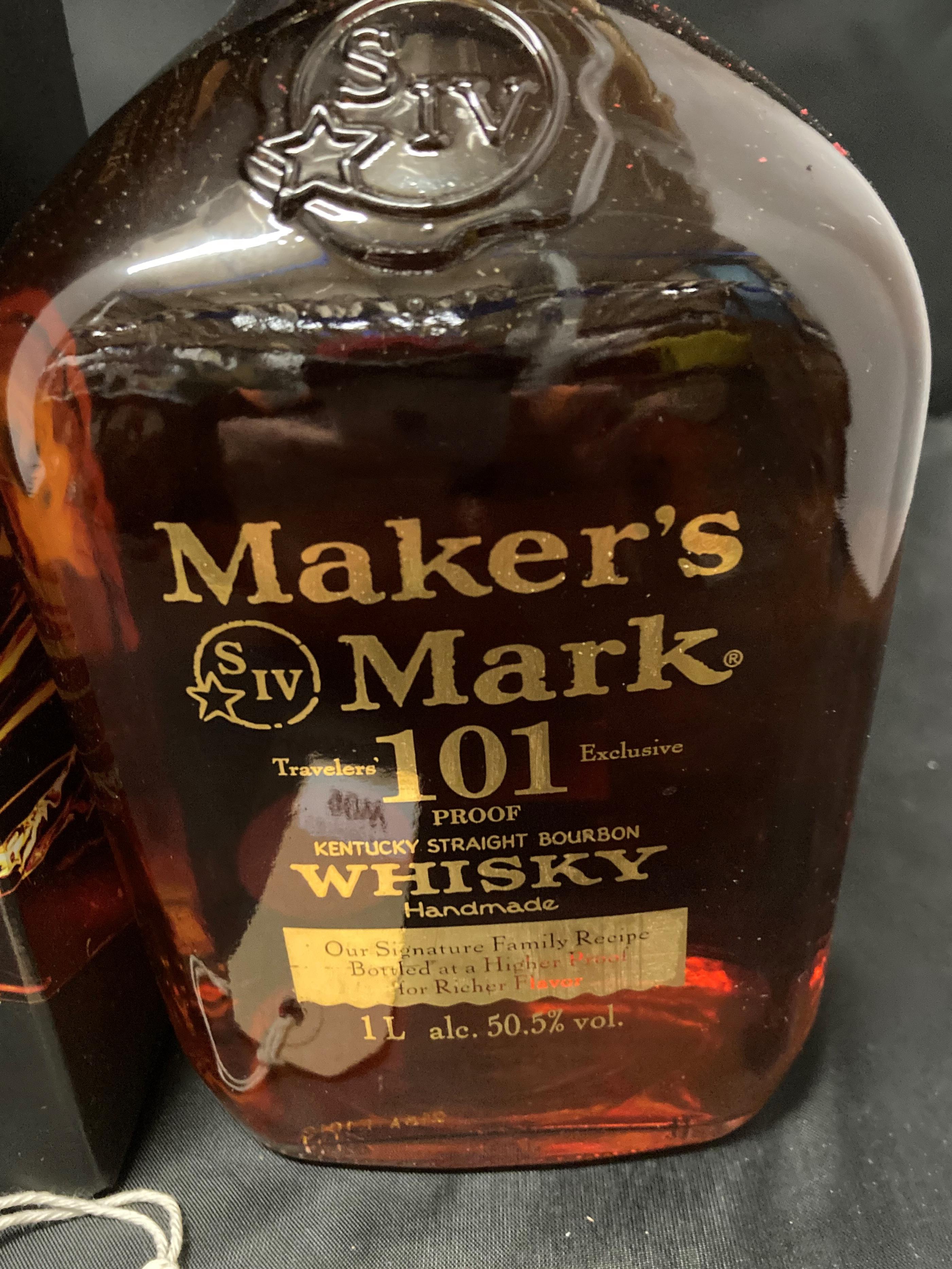 A one litre bottle of SIV Maker's Mark 101 Kentucky Straight Bourbon Whisky Handmade, 50. - Image 2 of 3