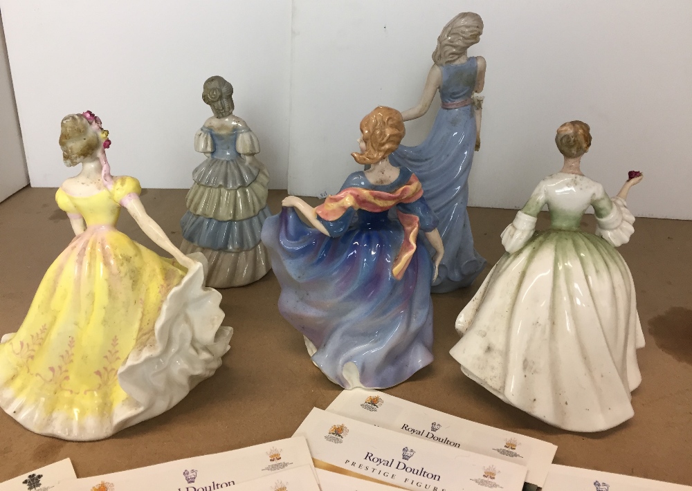 Six items including three Royal Doulton figurines - Diana 20cm high, - Image 3 of 3