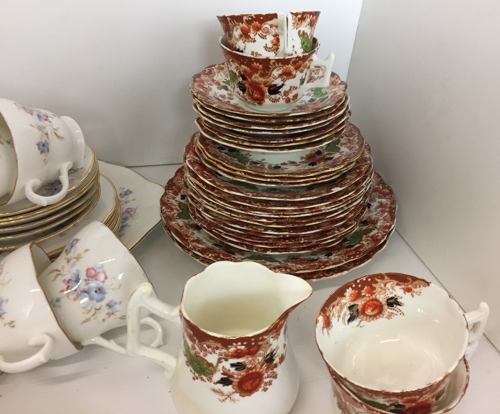 Seventy one items including twenty nine pieces of Wellington China brown floral decorated tea - Image 2 of 5