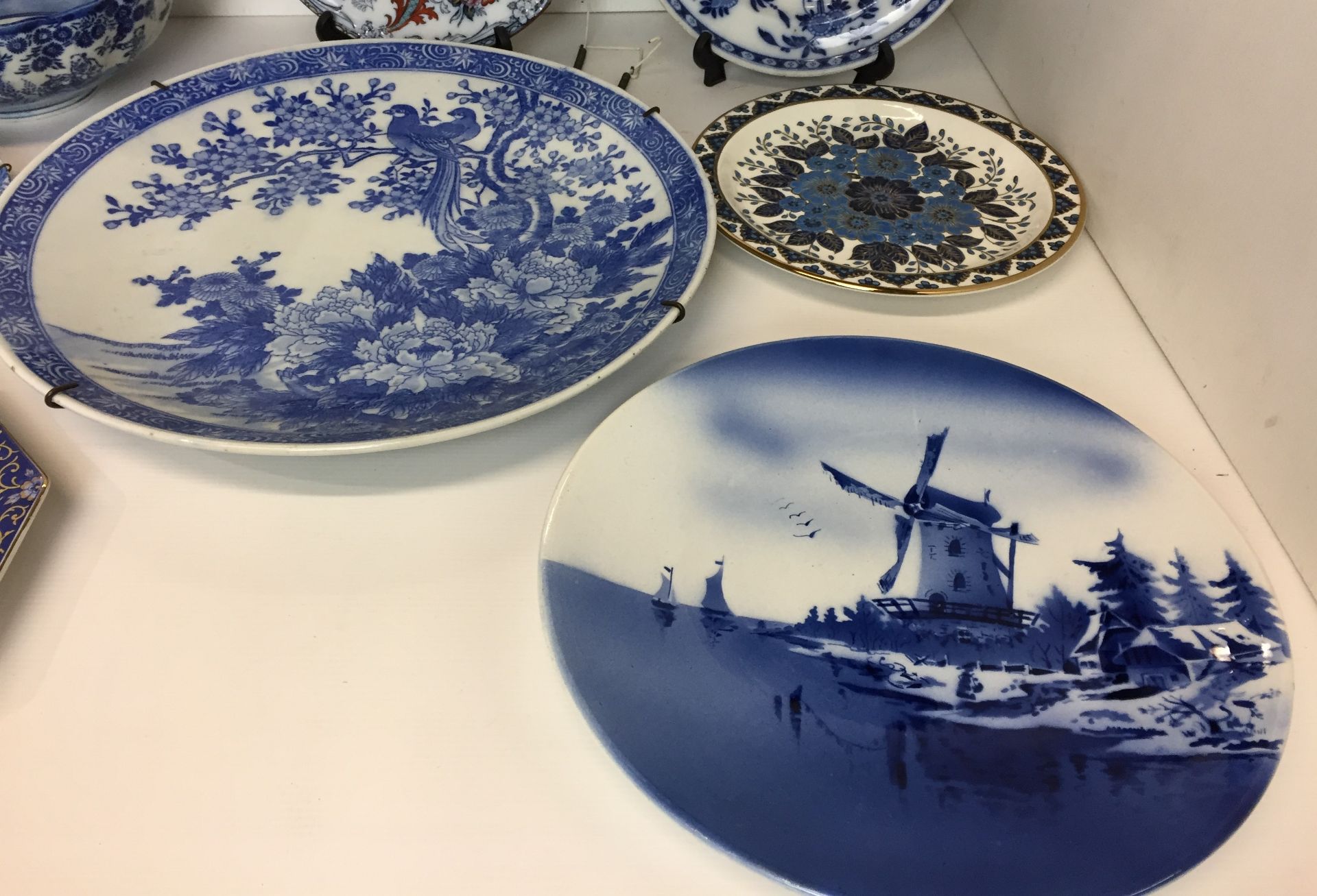 Eight items including German windmill scene plate 30cm diameter, - Image 3 of 10