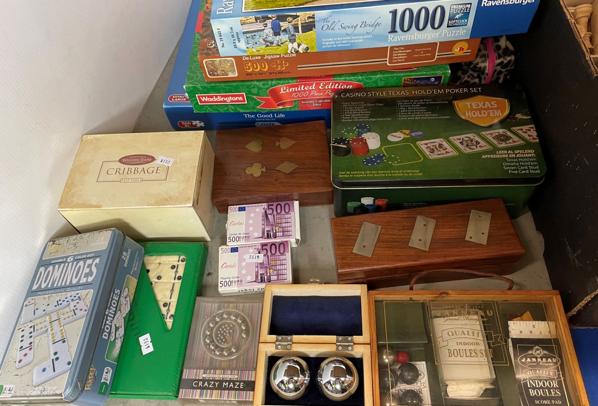 Forty plus items including six jigsaws and various games including five sets of dominoes, - Image 3 of 5