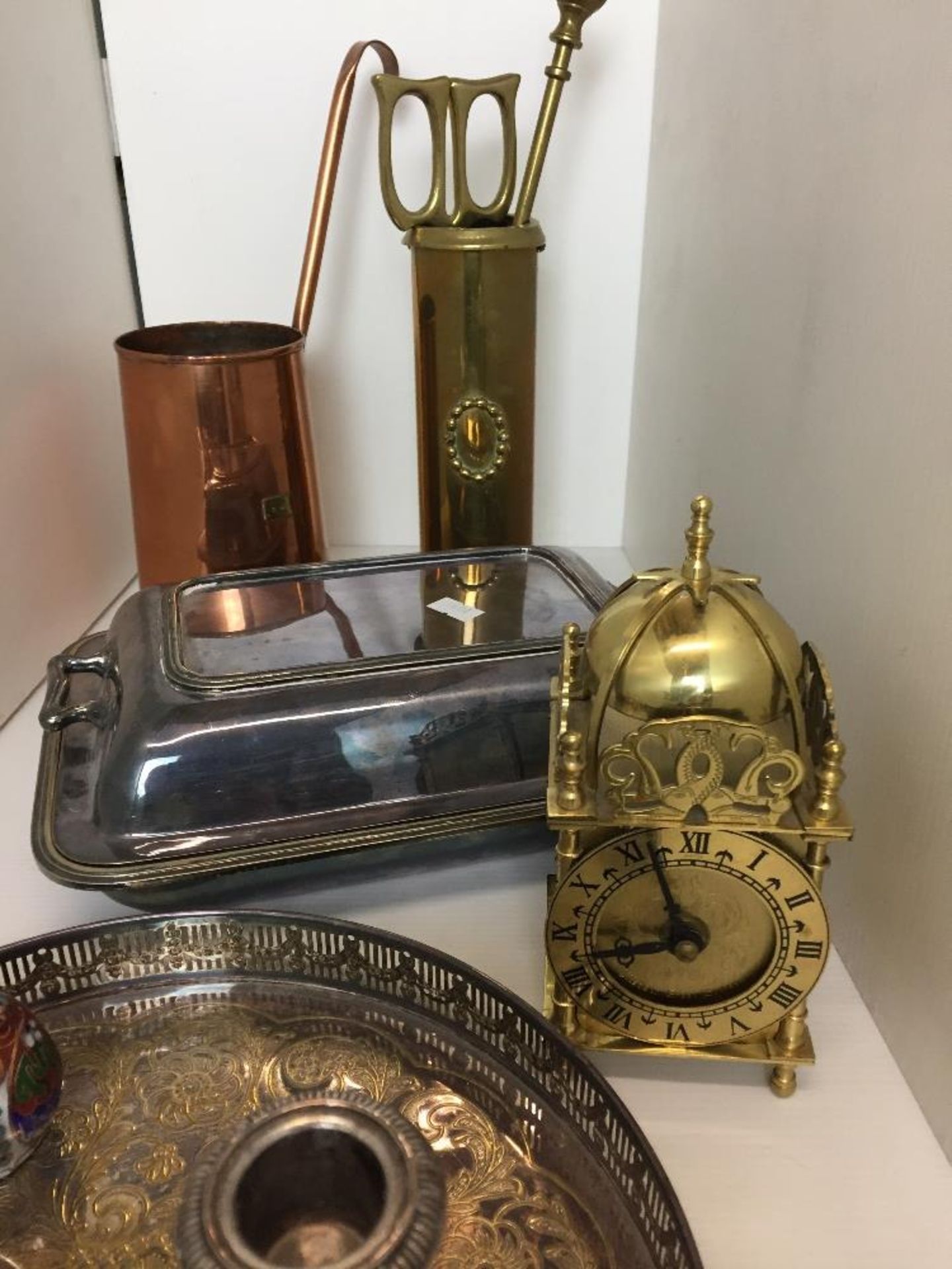 Twelve plus items including Smiths quartz brass carriage clock 18cm high, - Image 2 of 4
