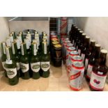 Eighty-six items of various bottles of lager,