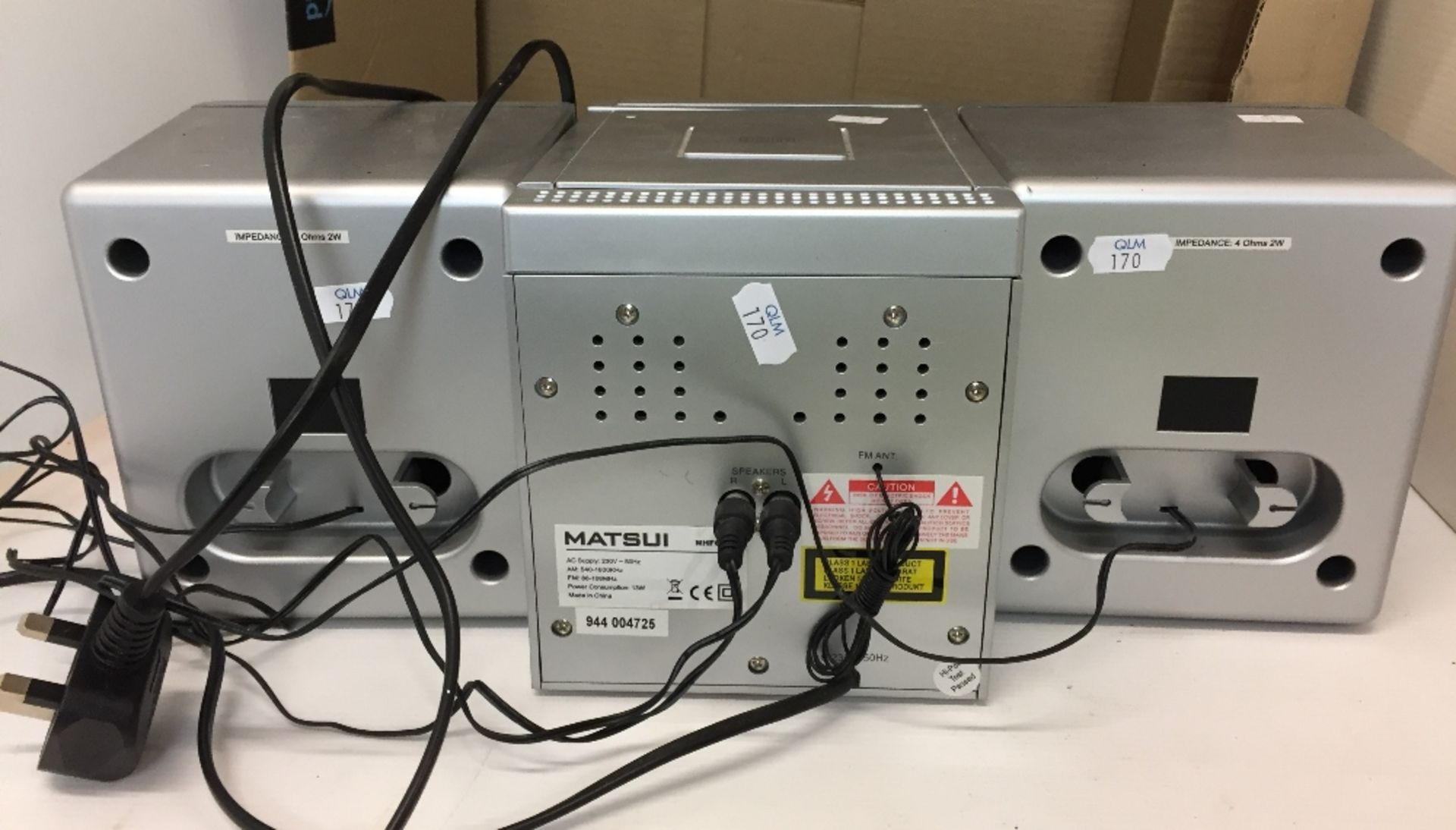 Matsui CD-Radio Stereo Micro System 17cm high (saleroom location: U10) - Image 2 of 3