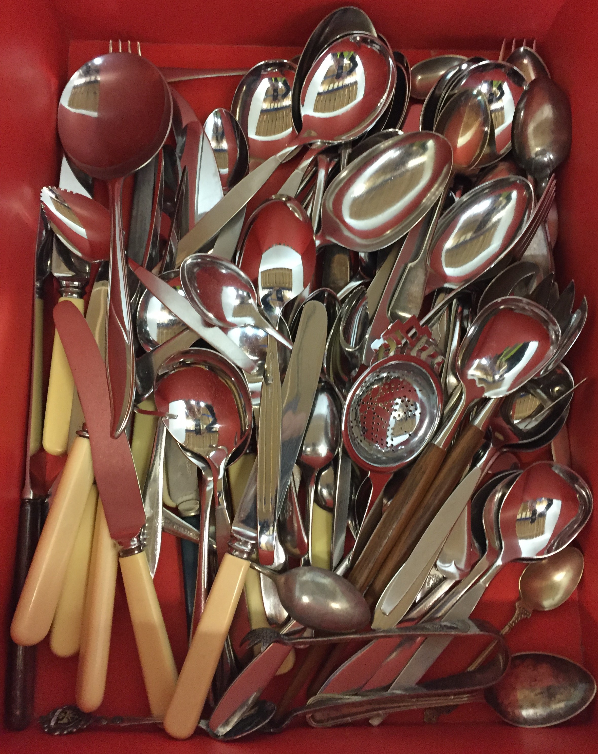 Plated and stainless cutlery including canteen of fish knives and forks, - Image 2 of 5