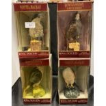 Four Royal Doulton boxed Scottish birds of prey series ceramic decanters each filled with Whyte &