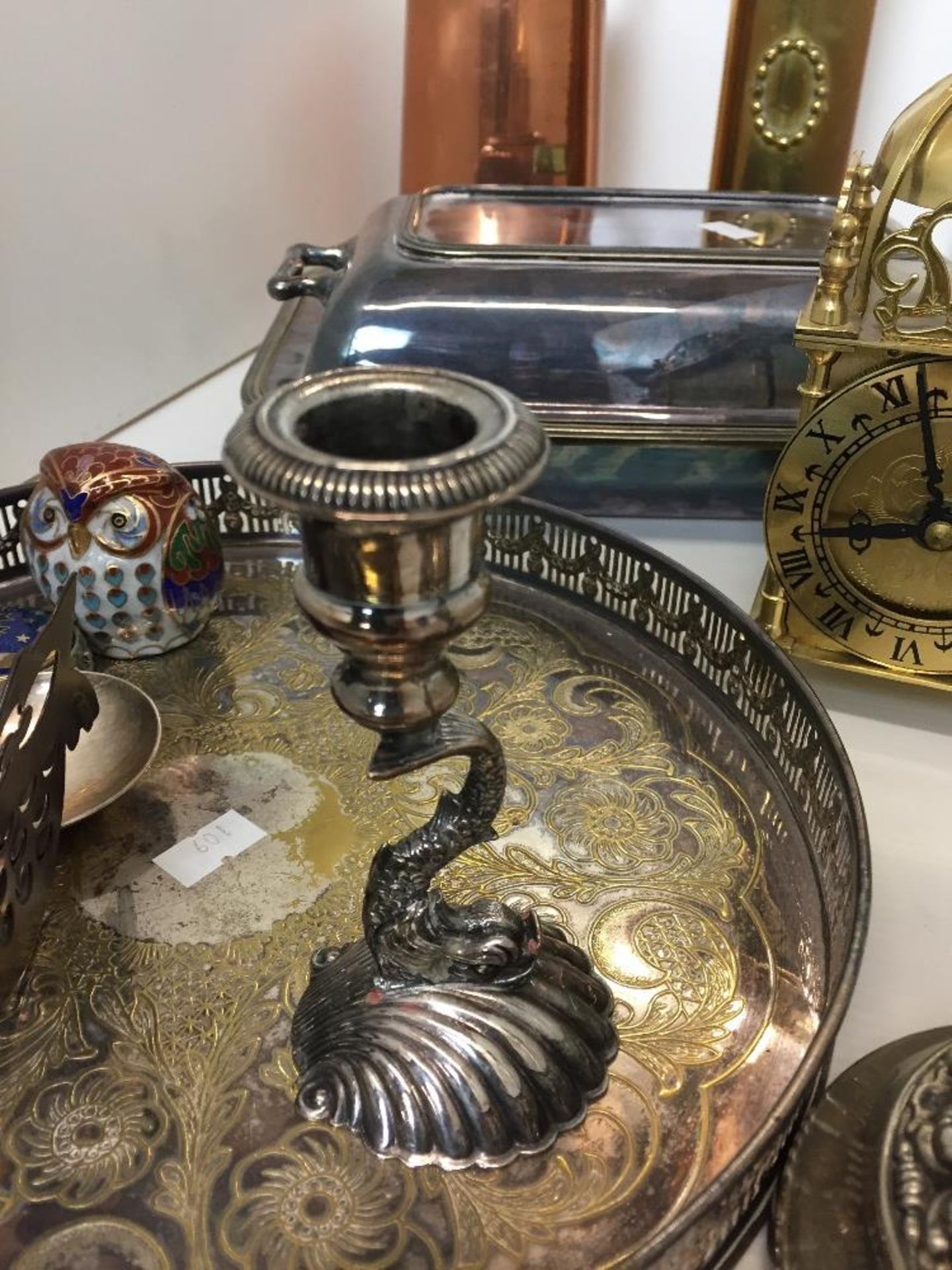 Twelve plus items including Smiths quartz brass carriage clock 18cm high, - Image 4 of 4