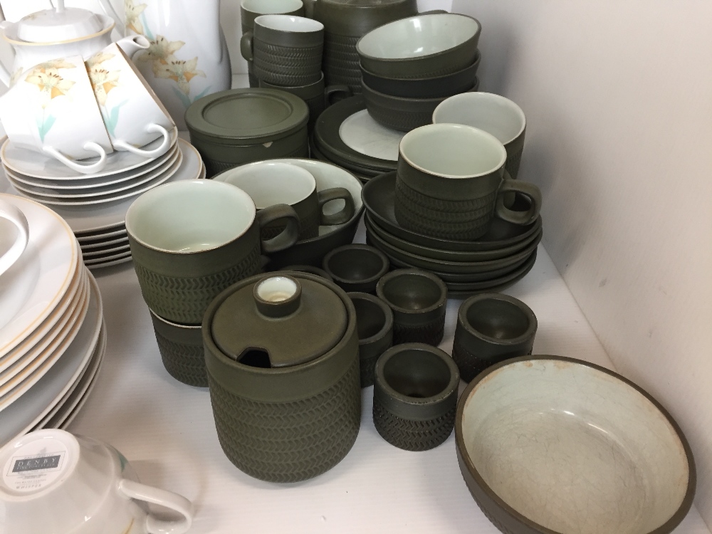 Sixty one items including thirty four pieces of Denby Camelot dark green (repair to teapot lid, - Image 5 of 5