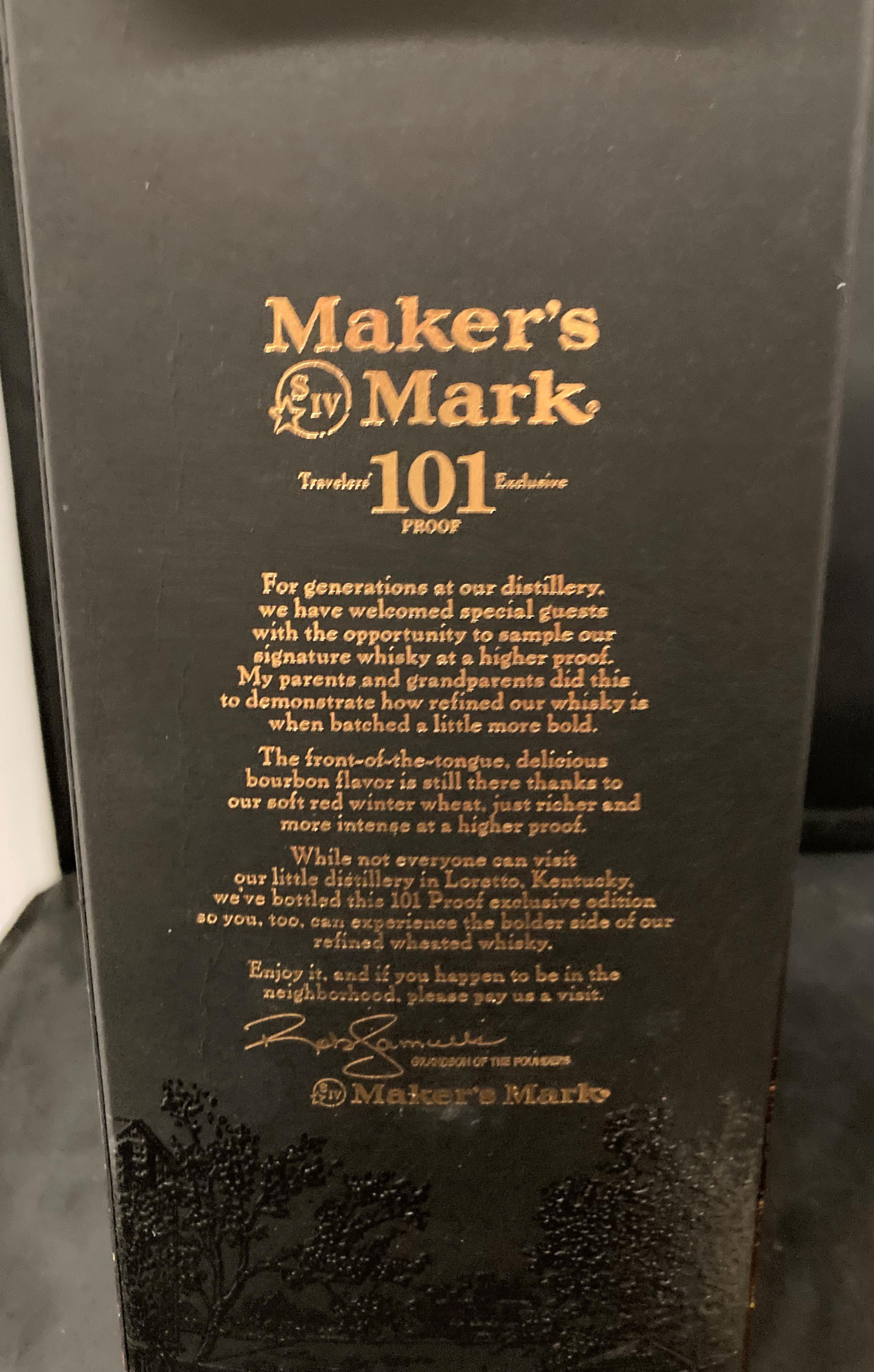 A one litre bottle of SIV Maker's Mark 101 Kentucky Straight Bourbon Whisky Handmade, 50. - Image 3 of 3