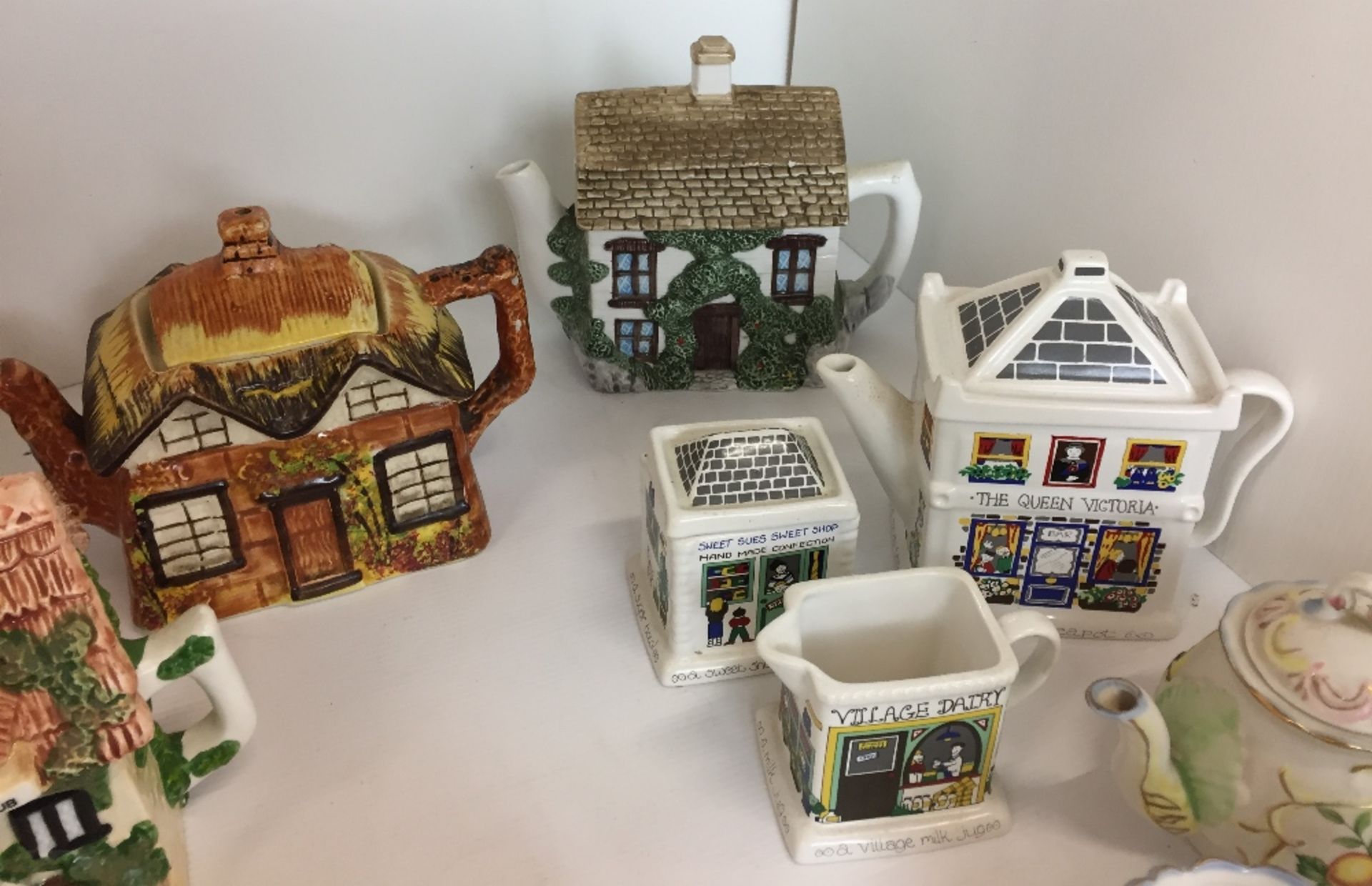 Twelve pieces including - five teapots (one "Lilley Cricket Club"), - Image 2 of 6