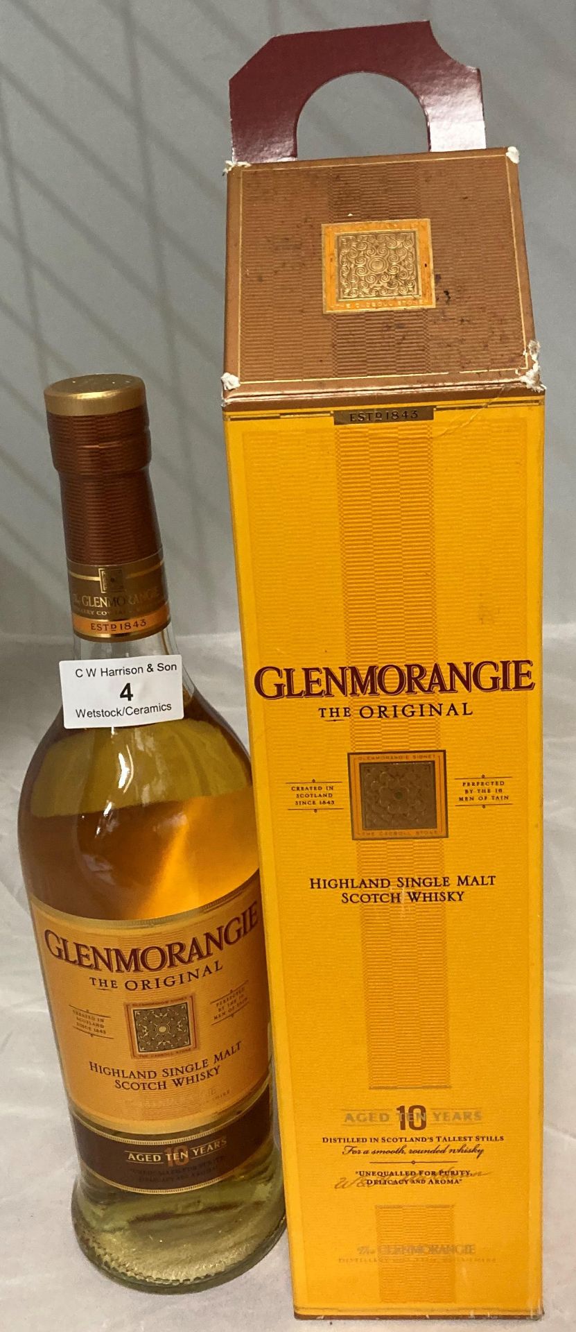 A 70cl bottle of Glenmorangie The Original Highland SIngle Malt Scotch Whisky aged 10 years 40%