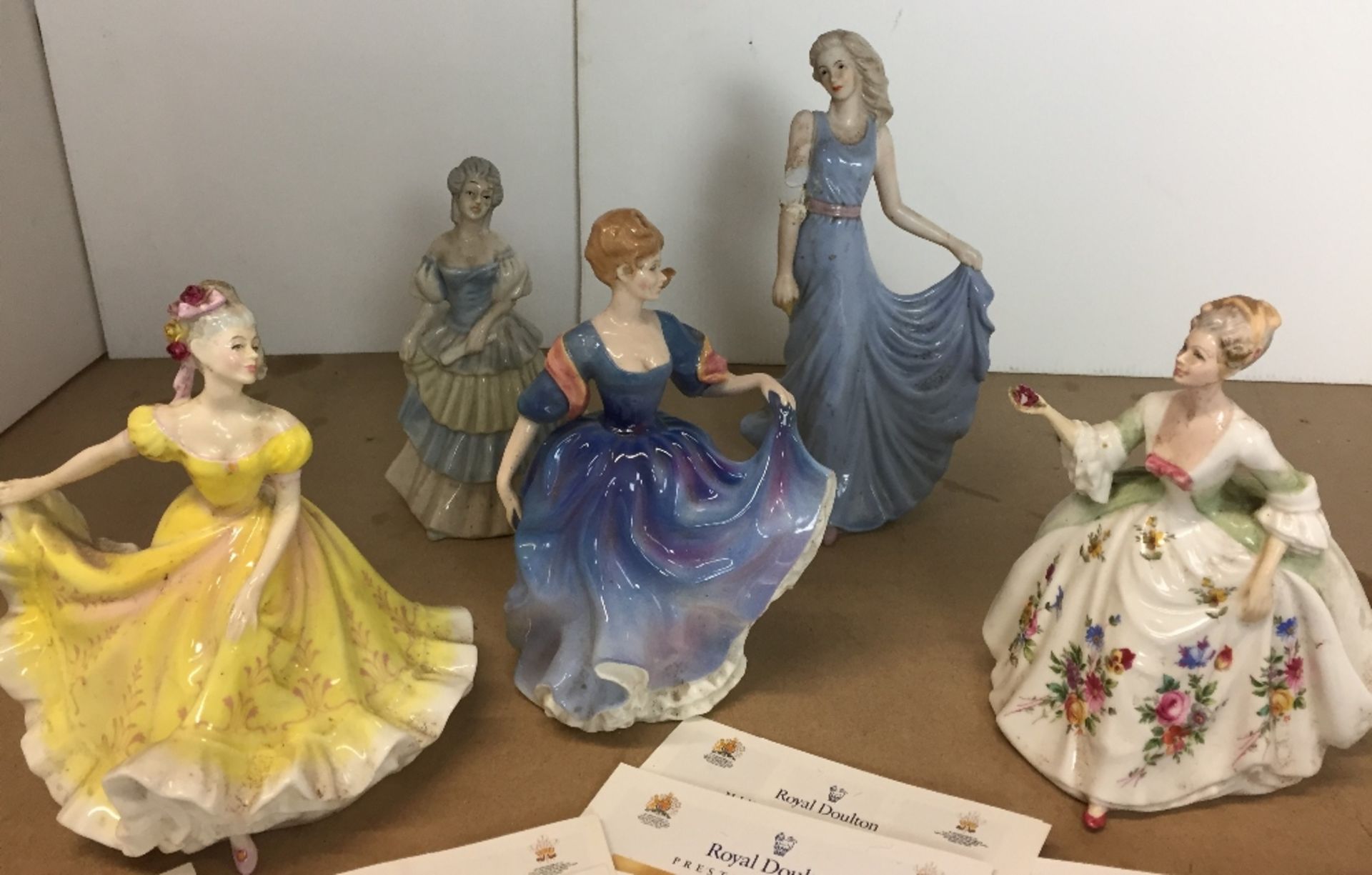 Six items including three Royal Doulton figurines - Diana 20cm high, - Image 2 of 3