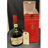 A one litre bottle of Courvoisier Three Star Luxe Cognac 40% volume in presentation box (Saleroom