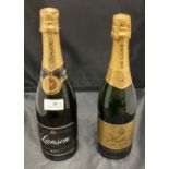 A 750ml bottle of Lanson Brut Champagne and a 75cl bottle of Hubert de Luxe sparkling wine