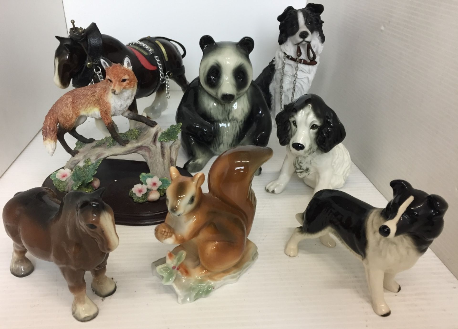 Eight items including a seated Leonardo Collection Border Collie 17cm high, - Image 4 of 4