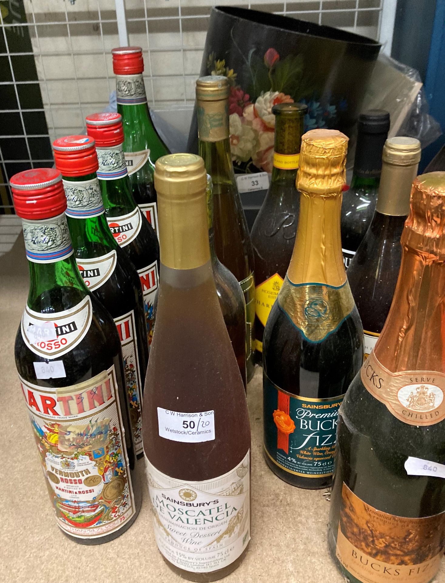 A collection of twenty bottles of white and red wine, Martini Rosso, Bucks Fizz, etc. - Image 3 of 3