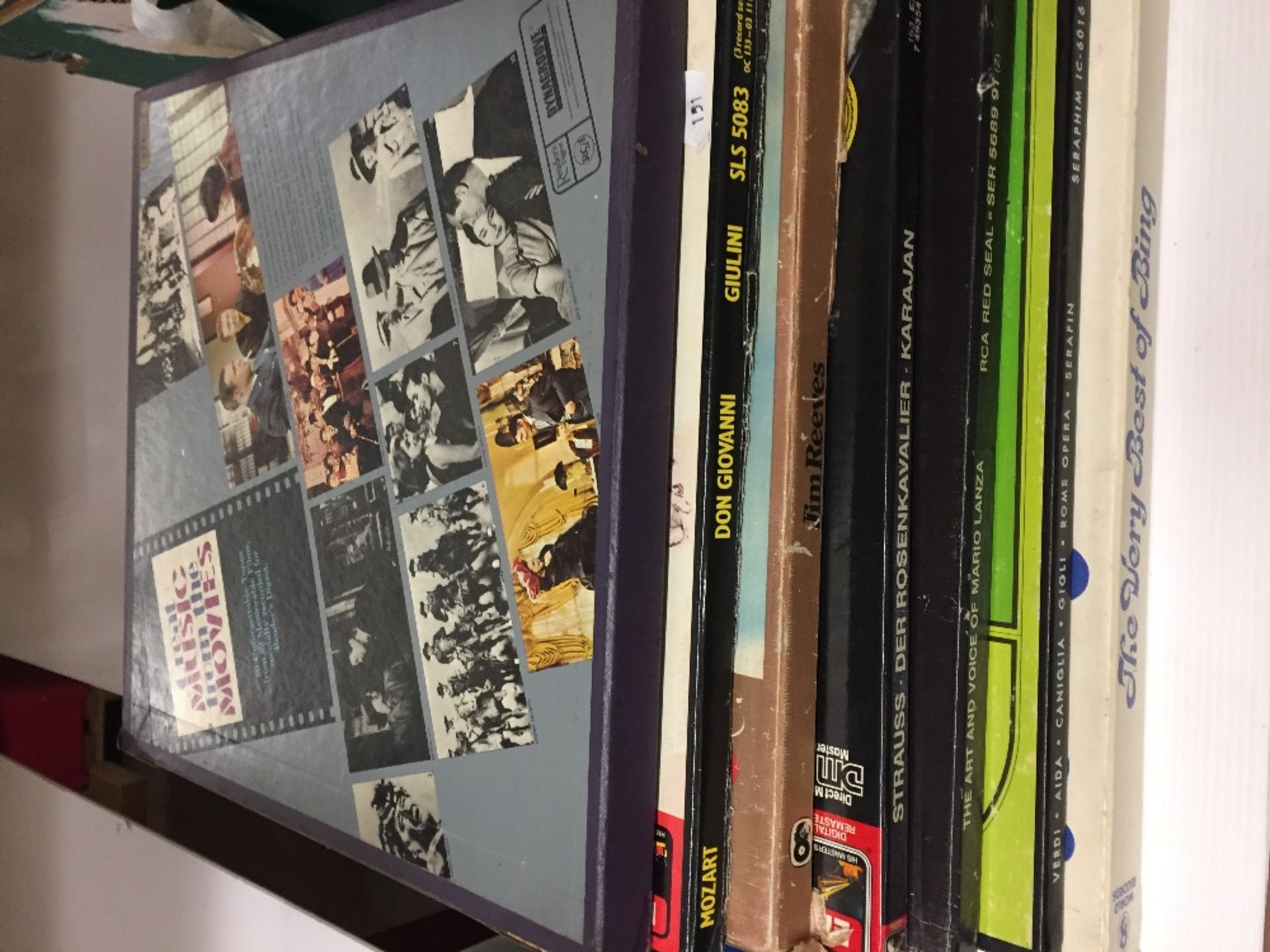 Seven boxed sets of LPs - Bing Crosby, Verdi, Jim Reeves, Straus, Mozart,