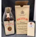 A bottle of John Dewar & Sons Ltd Ancester Dewar's Rare Old Scotch Whisky 70% proof in presentation