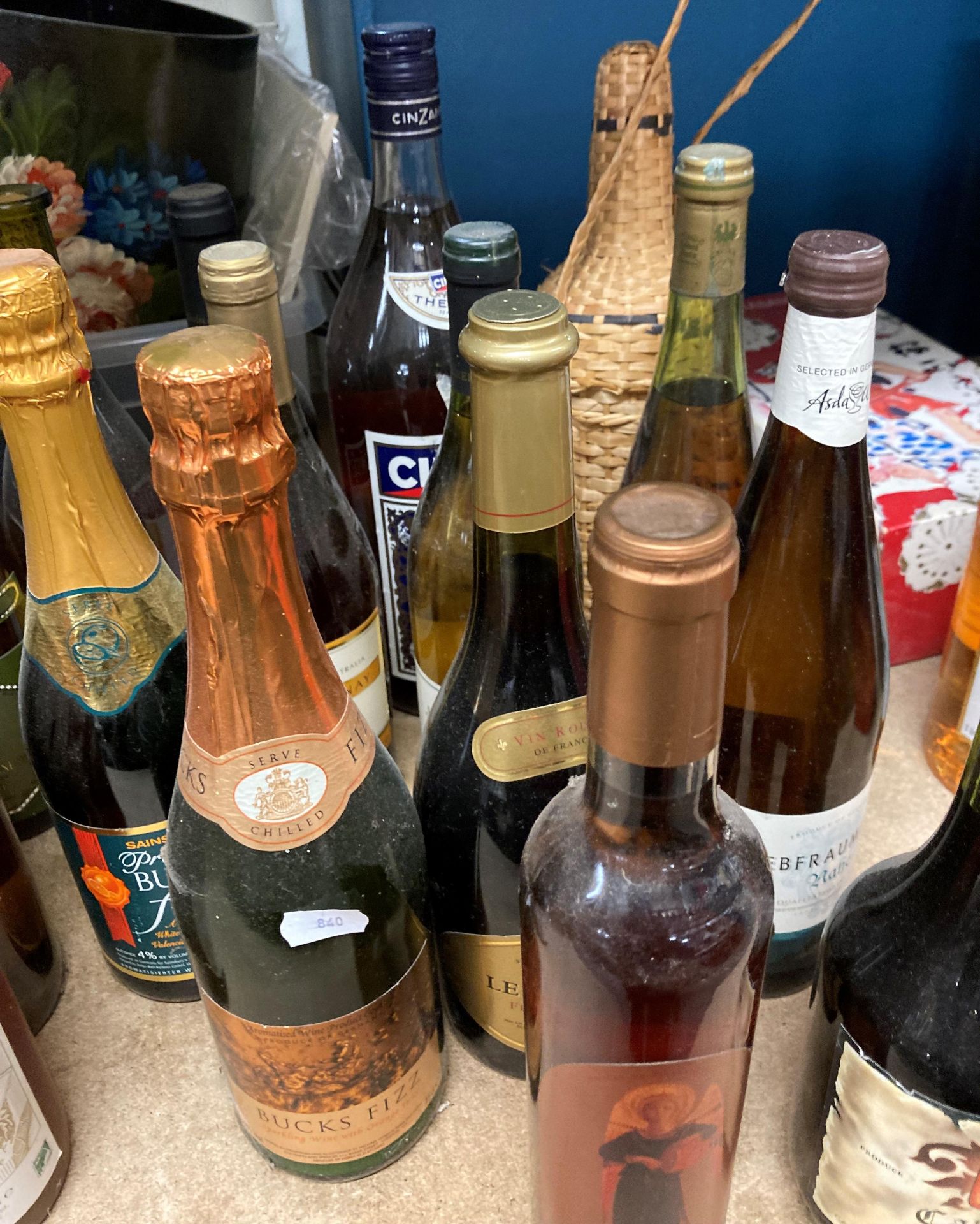 A collection of twenty bottles of white and red wine, Martini Rosso, Bucks Fizz, etc. - Image 2 of 3