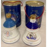 Two Wade Royal porcelain decanters, each containing 75cl Bell's Old Scotch Whisky 40% volume,